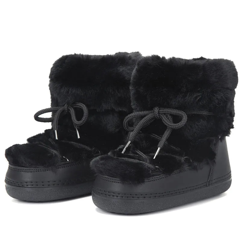 2000s Black Fur Boots