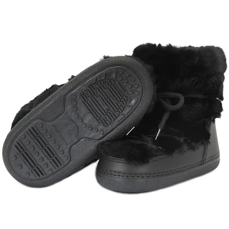 2000s Black Fur Boots