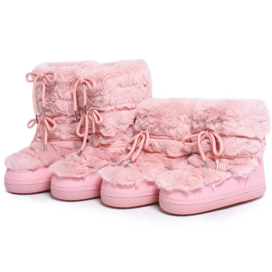 2000s Pink Fur Boots