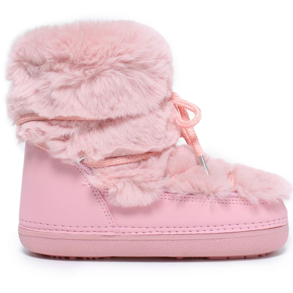 2000s Pink Fur Boots