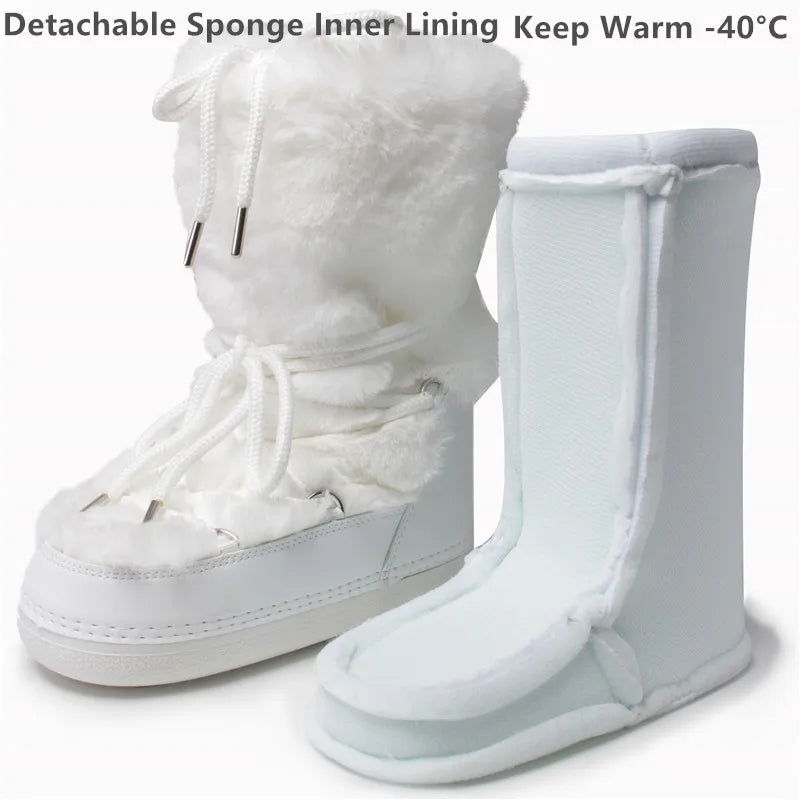 2000s White Fur Boots