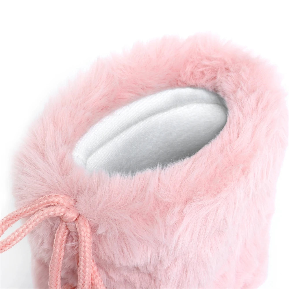 2000s Pink Fur Boots