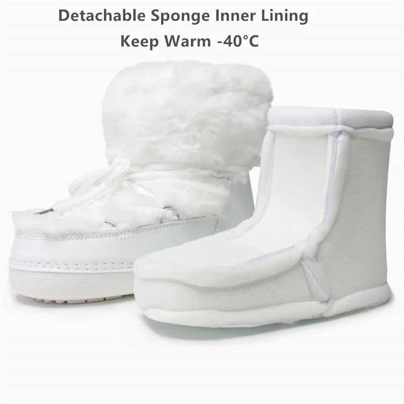 2000s White Fur Boots