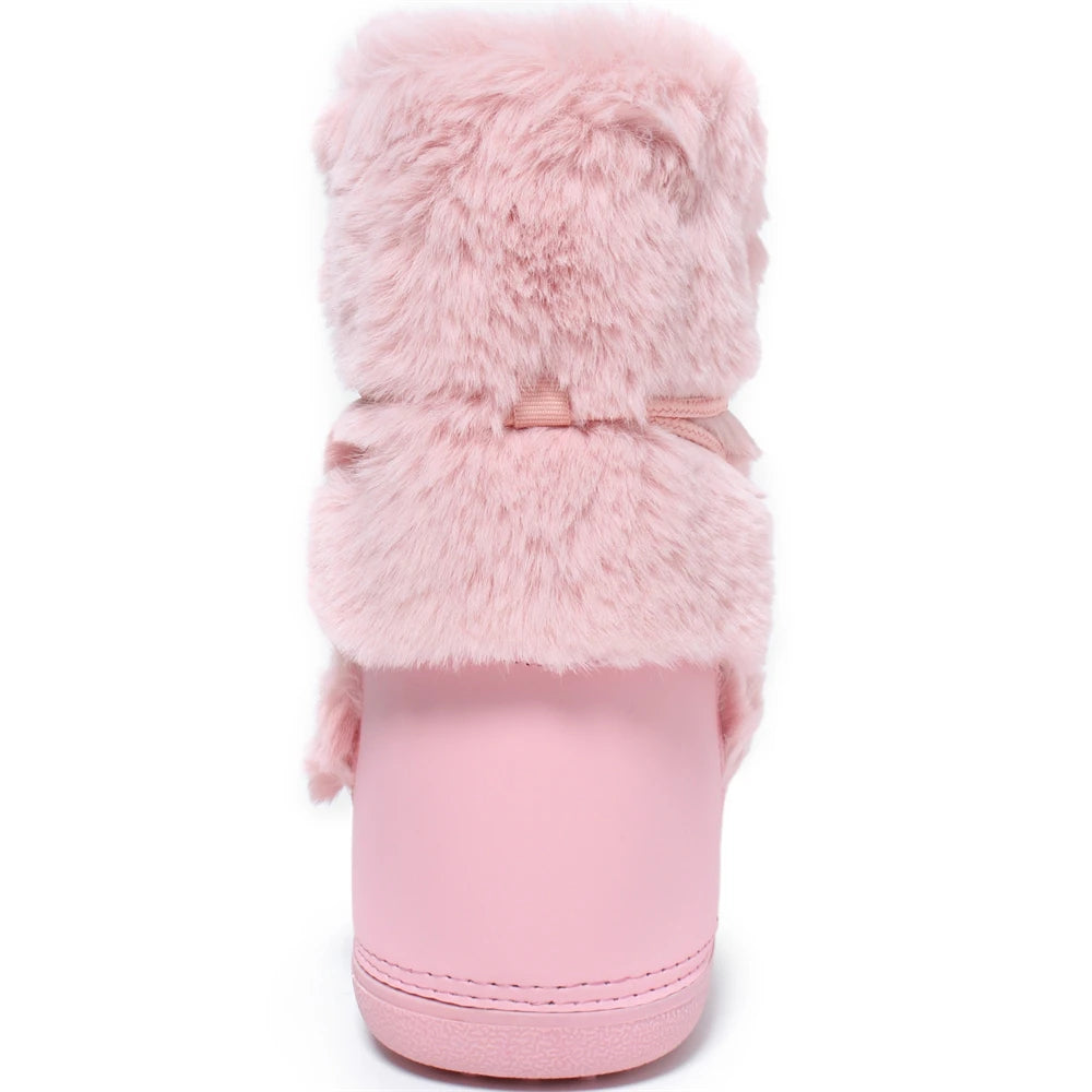 2000s Pink Fur Boots